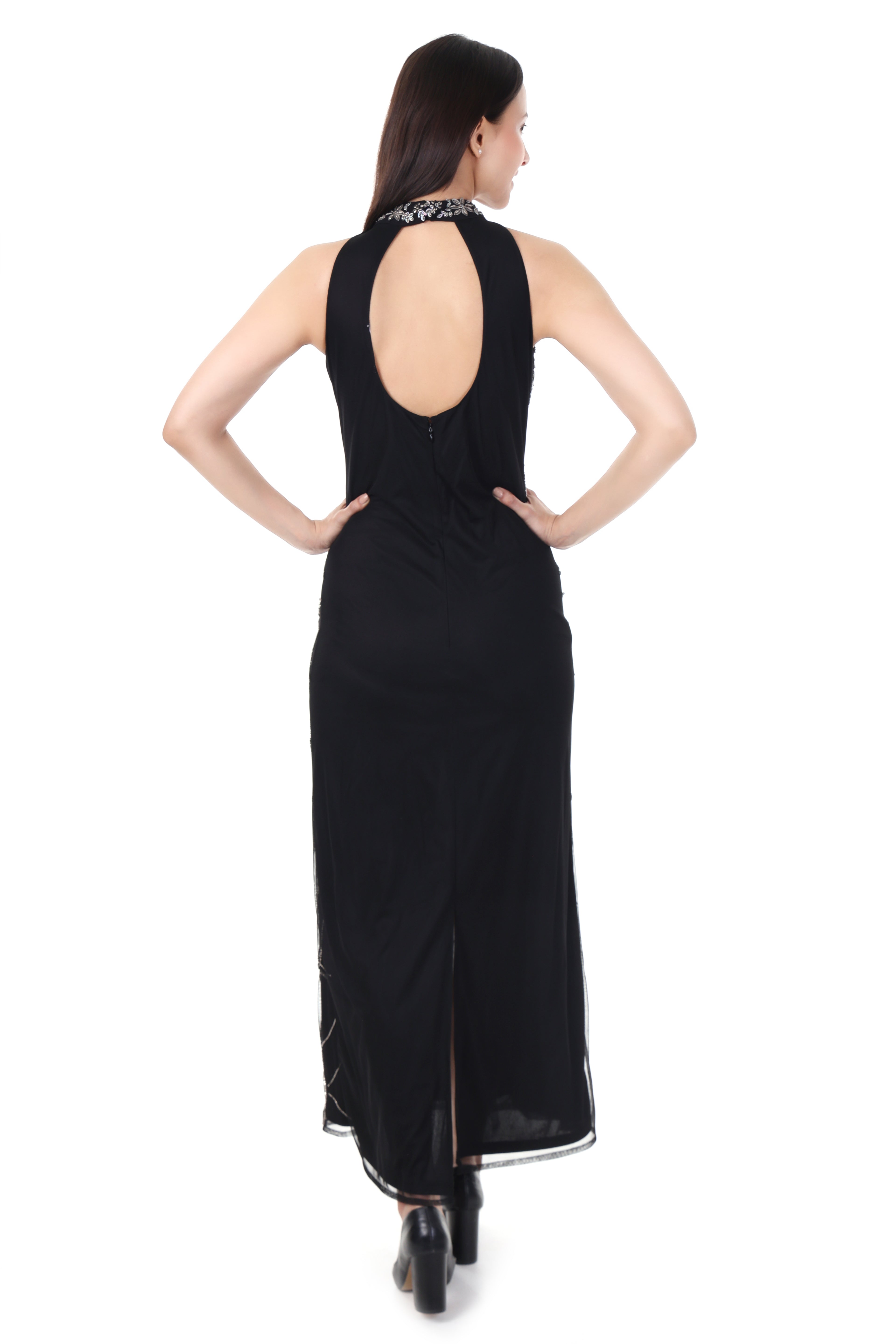 Sleeveless Maxi Dress for Women – Elegant 100% Polyester Partywear & Casual Outfit